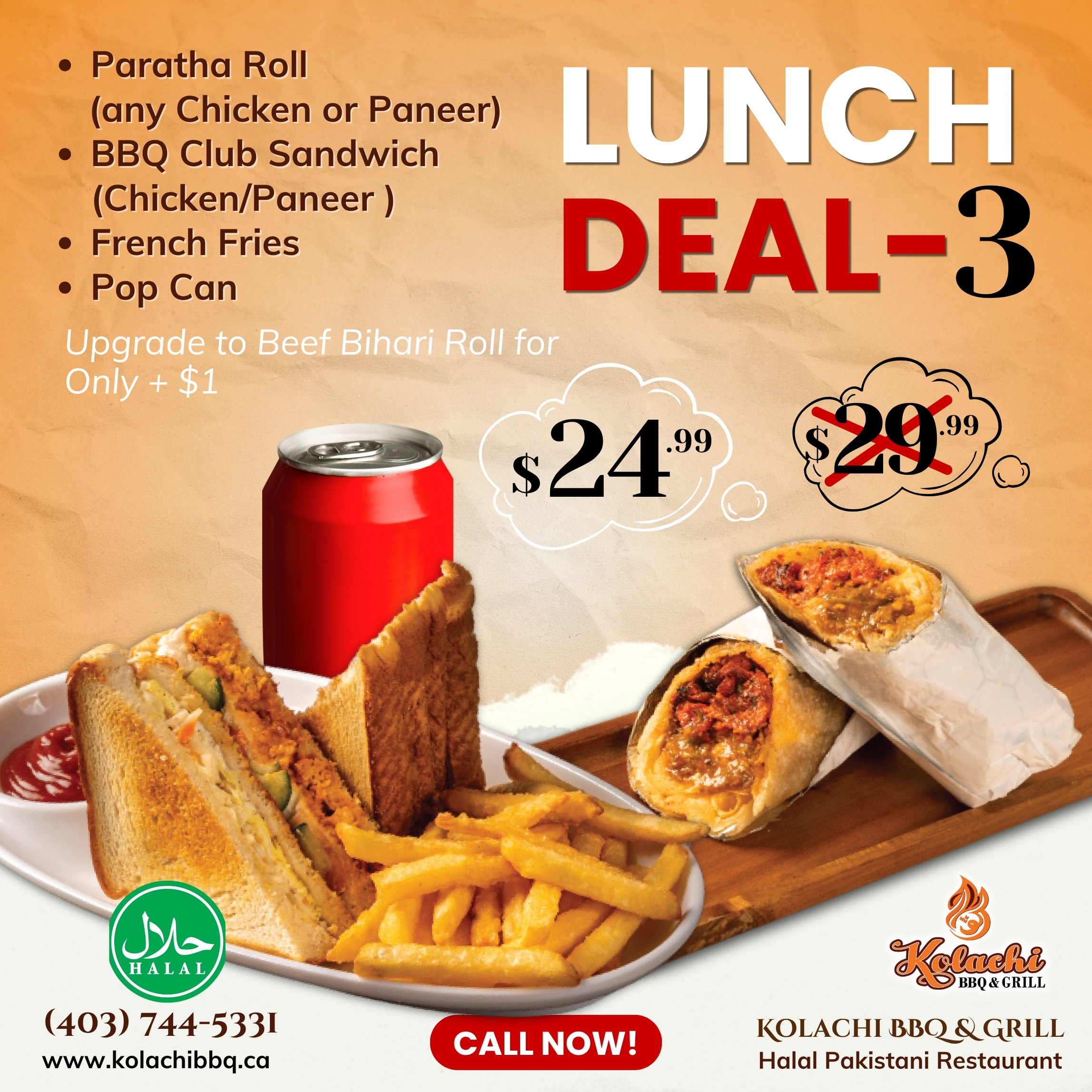 Kolachi BBQ & Grill Calgary Halal - Lunch Deal