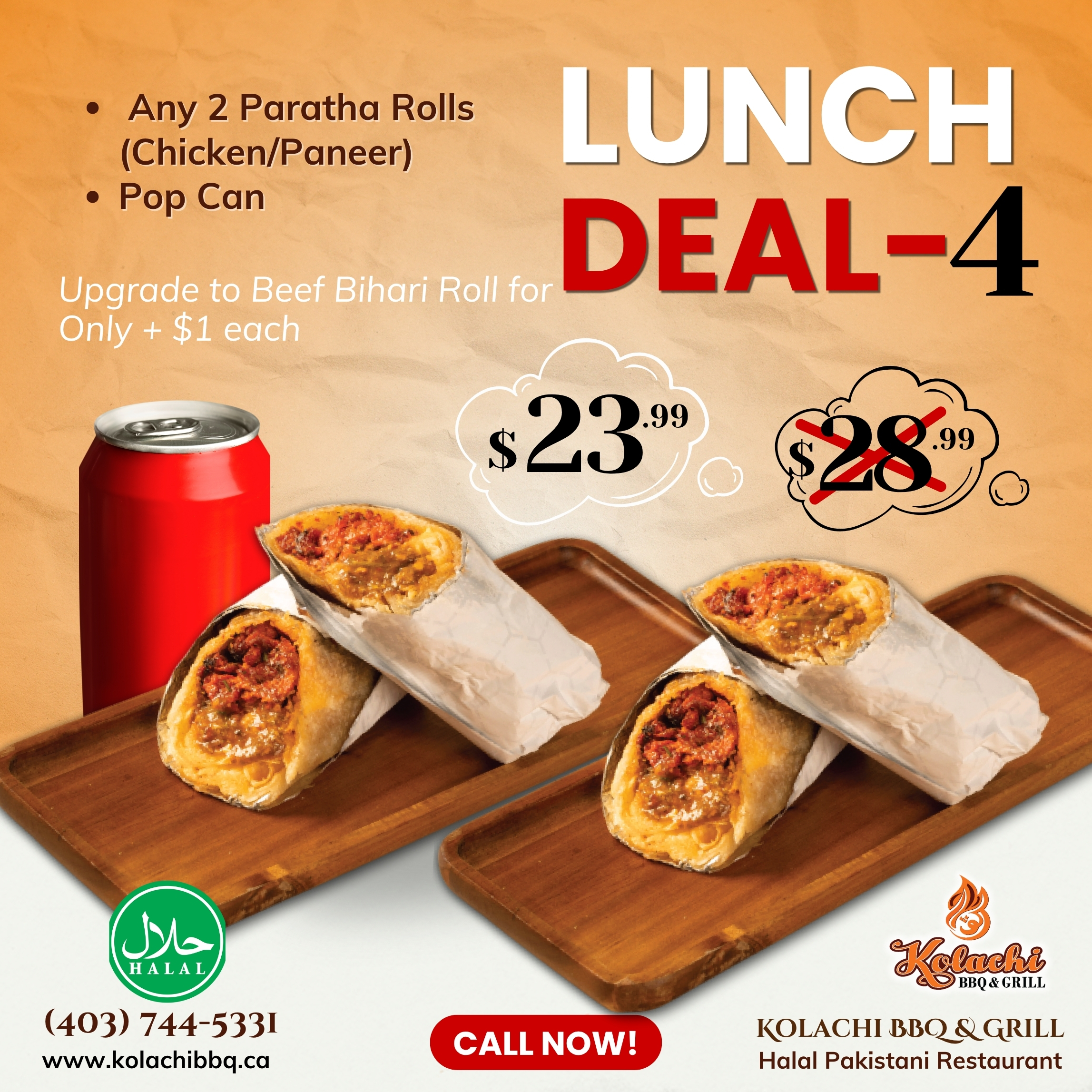 Kolachi BBQ & Grill Calgary Halal - Lunch Deal